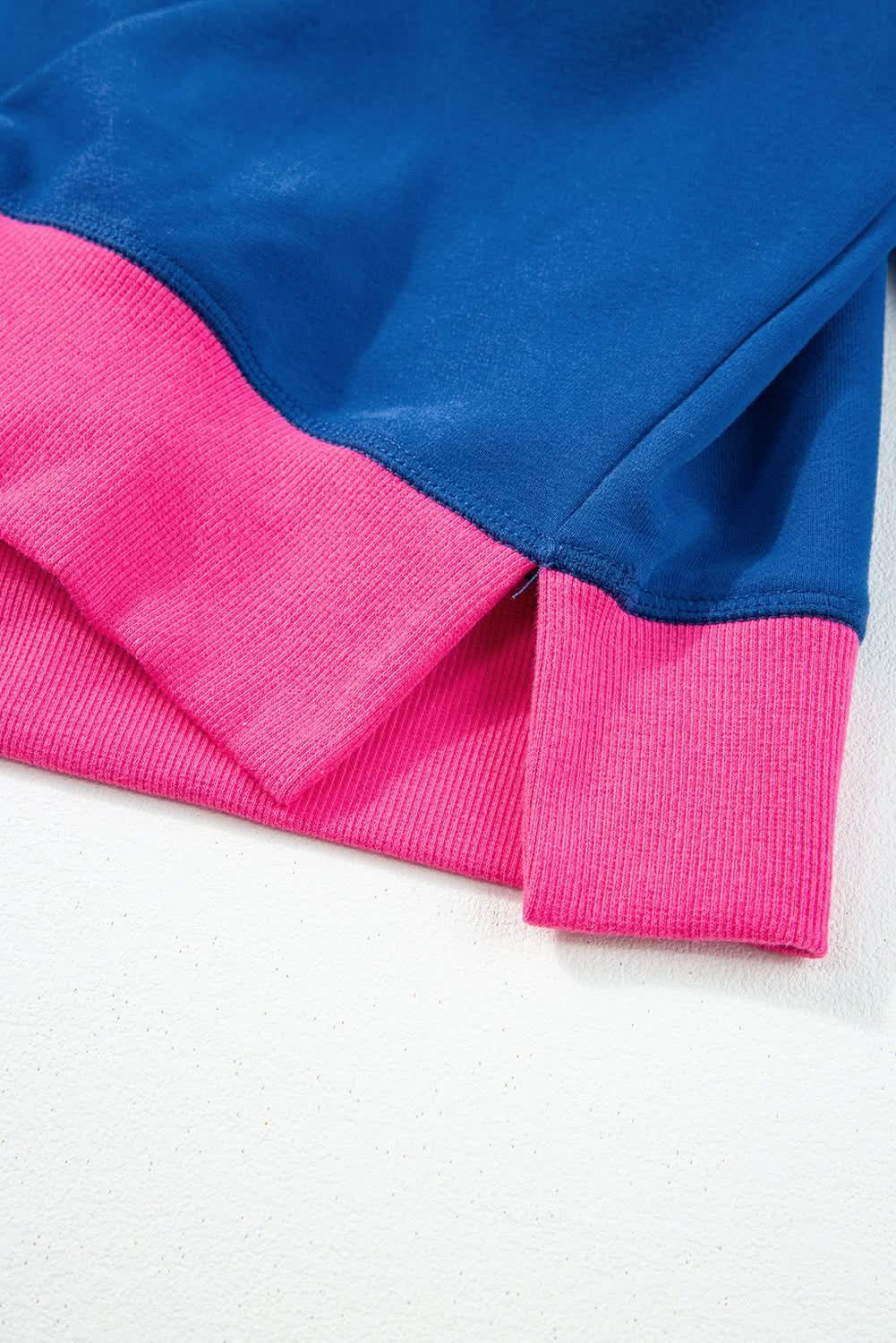 Chic colorblock bubble sleeve sweatshirt - Love Salve